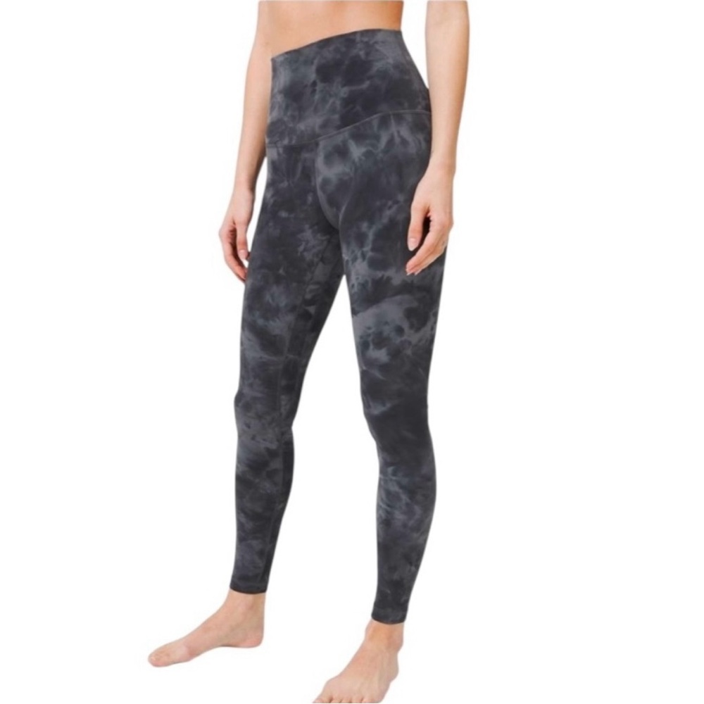 Lululemon Align High Rise Pant 28"  Gray Diamond Dye Athleisure Leggings